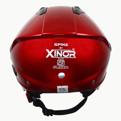 Xinor Spike Open Face Motorcycle Helmet | ISI Certified | Medium