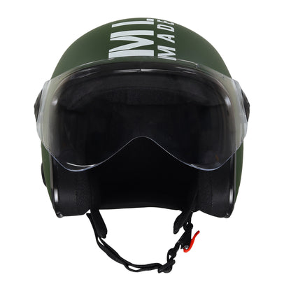 Xinor Zitro Open Face Helmet with Clear Visor | ISI Certified Size 580mm (M) |