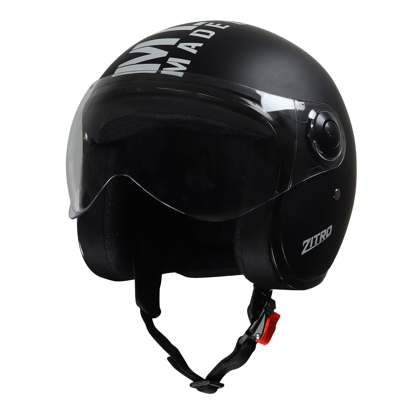 Xinor Zitro Open Face Helmet with Clear Visor | ISI Certified Size 580mm (M) |