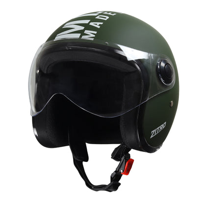 Xinor Zitro Open Face Helmet with Clear Visor | ISI Certified Size 580mm (M) |