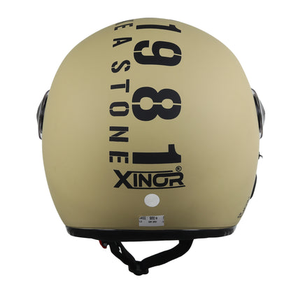 Xinor Zitro Open Face Helmet with Clear Visor | ISI Certified Size 580mm (M) |