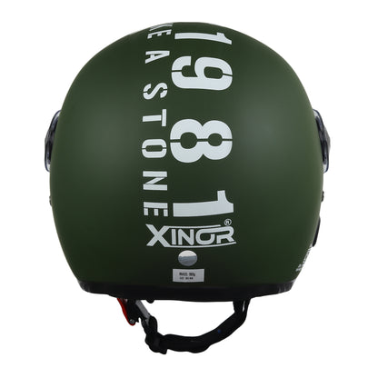 Xinor Zitro Open Face Helmet with Clear Visor | ISI Certified Size 580mm (M) |