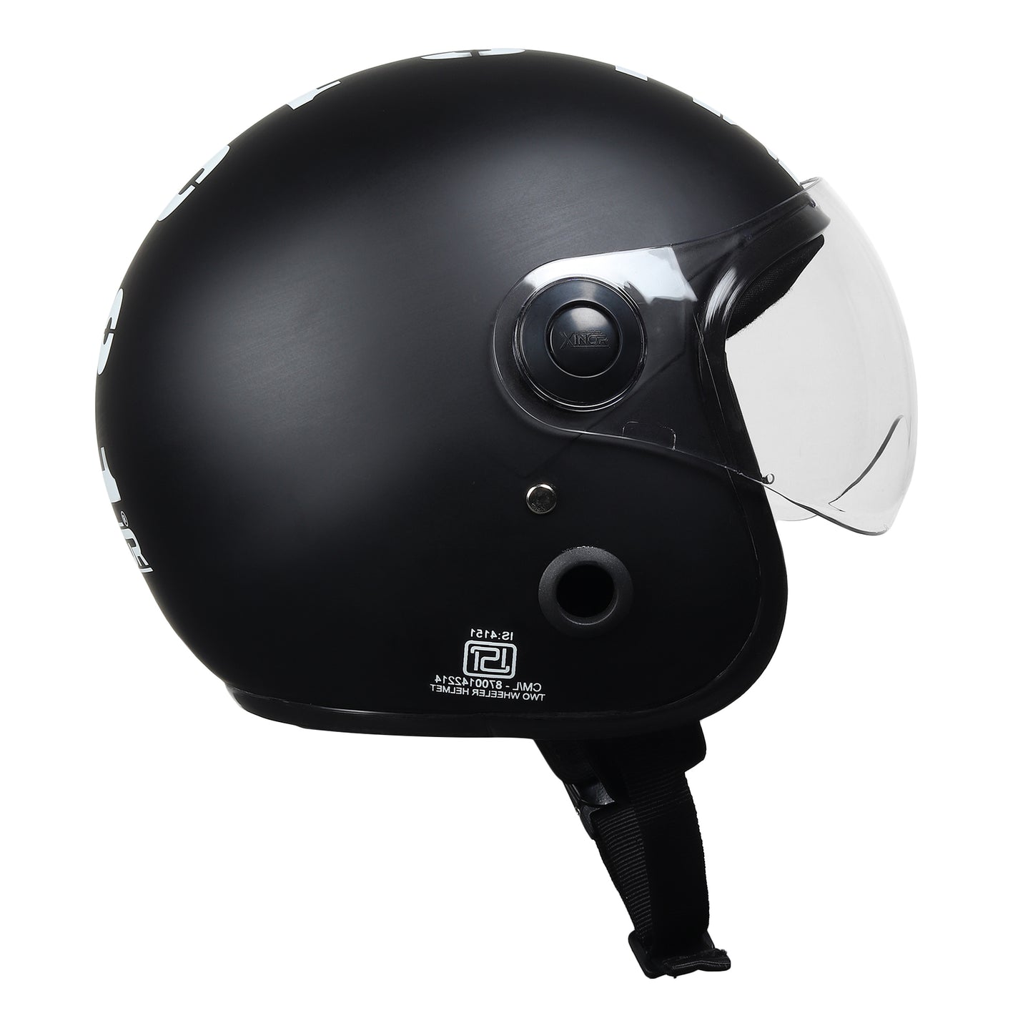Xinor Zitro Open Face Helmet with Clear Visor | ISI Certified Size 580mm (M) |