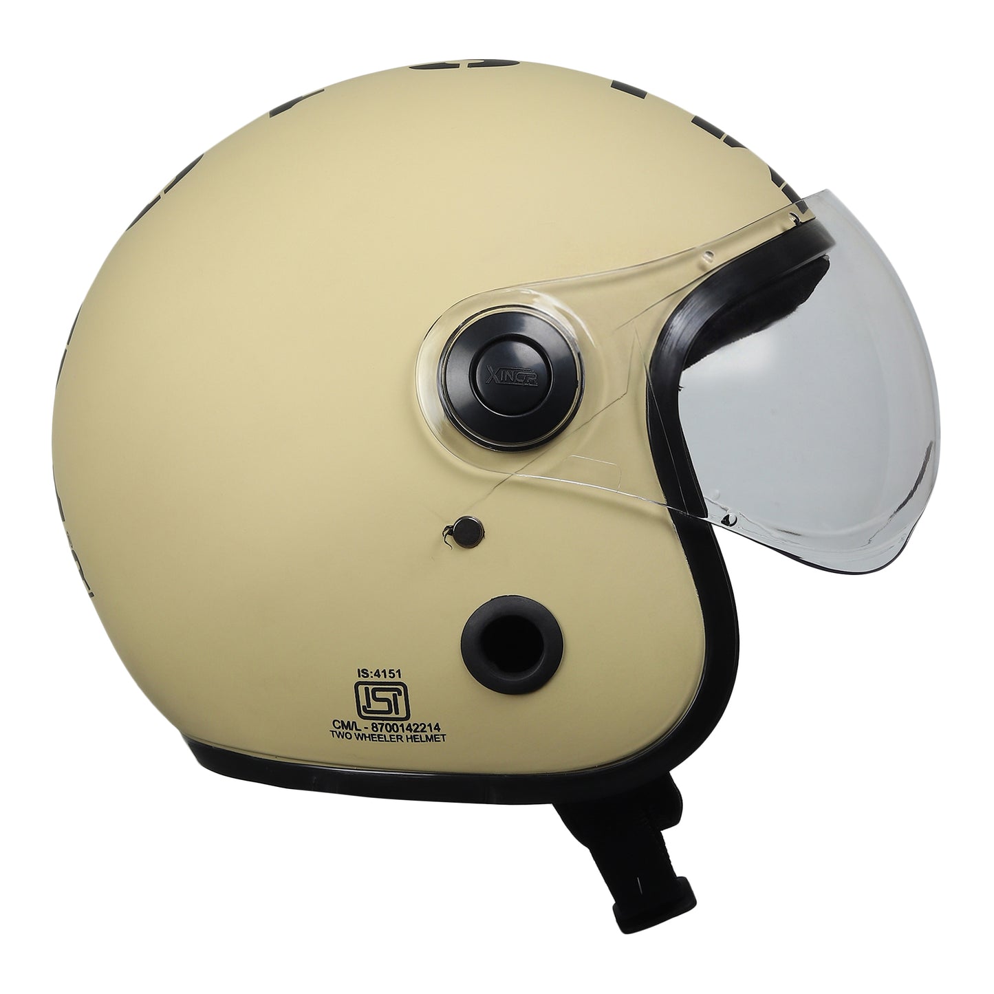 Xinor Zitro Open Face Helmet with Clear Visor | ISI Certified Size 580mm (M) |