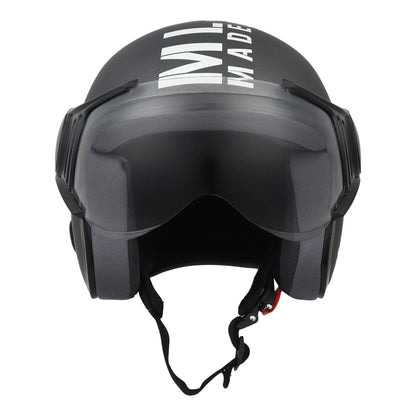 Zitro Open Face Helmet for Motorcycle & Bike ISI Certified - Medium (Metal Grey) Xinor HelmetXinor Helmet ISI Certified By Xinor