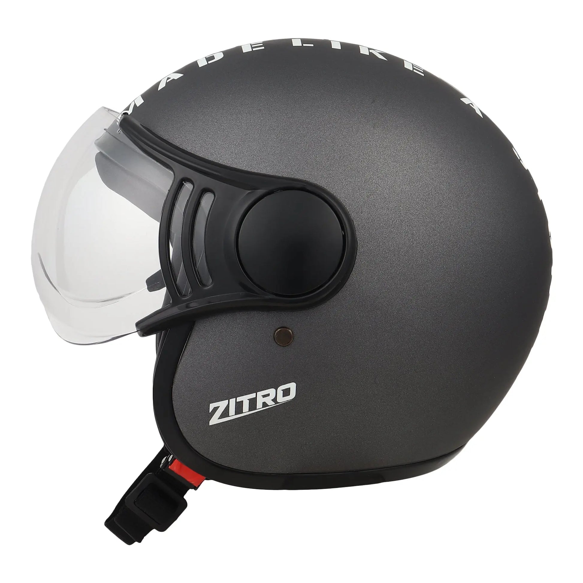 Zitro Open Face Helmet for Motorcycle & Bike ISI Certified - Medium (Metal Grey) Xinor HelmetXinor Helmet ISI Certified By Xinor