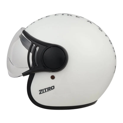 Zitro Open Face Helmet for Motorcycle & Bike ISI Certified - Medium (White) Xinor HelmetXinor Helmet ISI Certified By Xinor