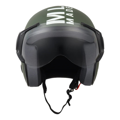 Zitro Open Face Helmet for Motorcycle & Bike ISI Certified - Medium (MT Green) Xinor HelmetXinor Helmet ISI Certified By Xinor