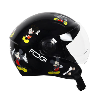 Kids Motorcycling Helmet ISI Certified Ages 6-14 Years Mickey Mouse Design - Xs (Black) XinorXinor Helmet ISI Certified By Xinor