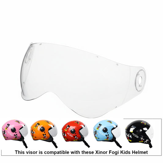 Fogi Kids Helmet Visor Replacement – Genuine Clear Visor for ISI Certified Fogi Kids Helmet